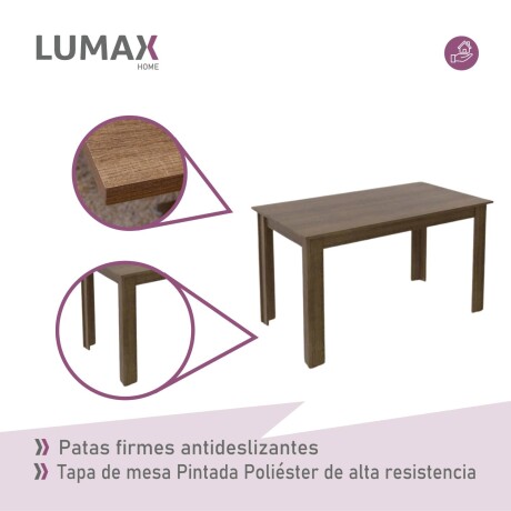 Juego de comedor con mesa de madera y 4 sillas rústicas/sintéticas Juego de comedor con mesa de madera y 4 sillas rústicas/sintéticas
