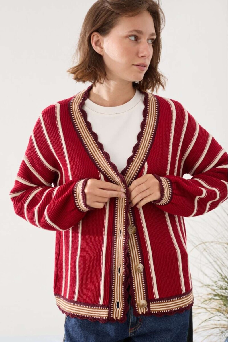 Cardigan Sur - Rojo 