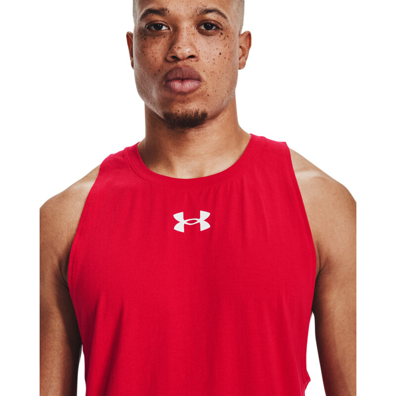 UA BASELINE COTTON TANK-RED RED-600