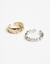Sets Anillos Metal Sets Anillos Estrellas - Combinacion Bicolor