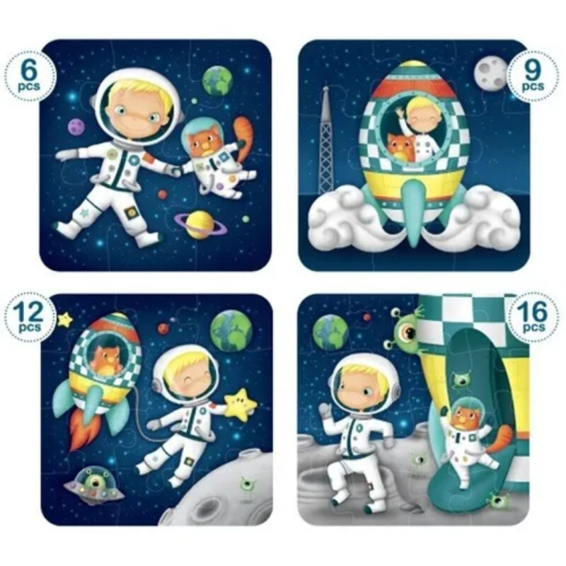 Puzzle 4 en 1 Eureka 43 pzas Astronauta