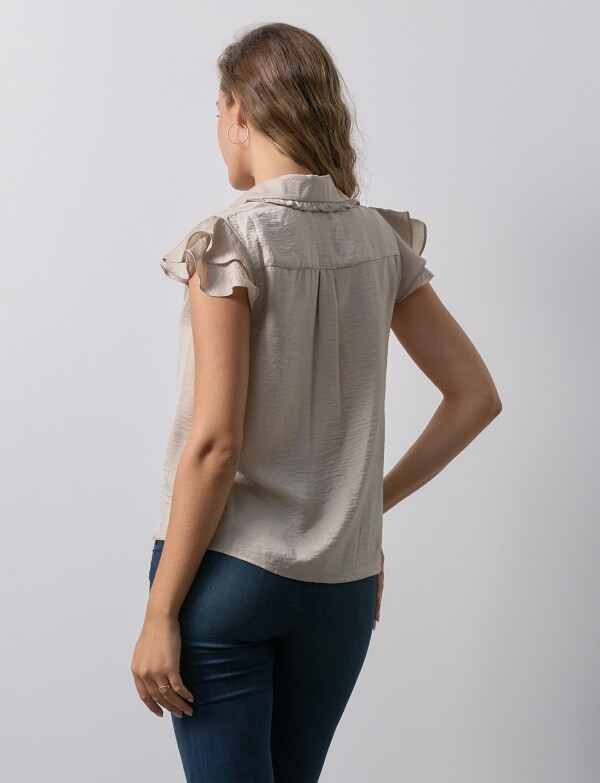 Camisa Saten BEIGE