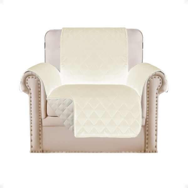 Cubre Sofa Sillon 1 Cuerpo Reversible Impermeable Beige