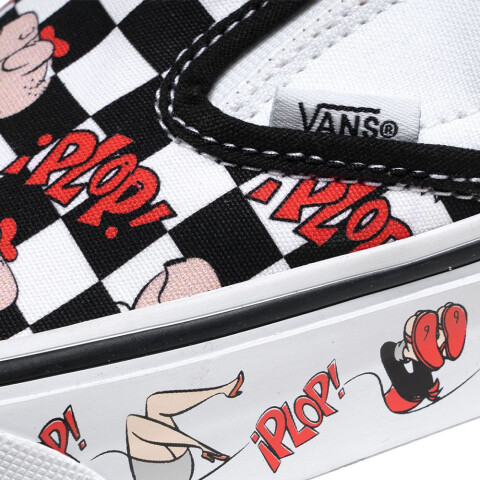 Championes Vans Slip-On Checkerboard x Condorito White