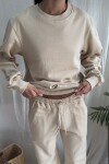 Pantalón recto winter Crema