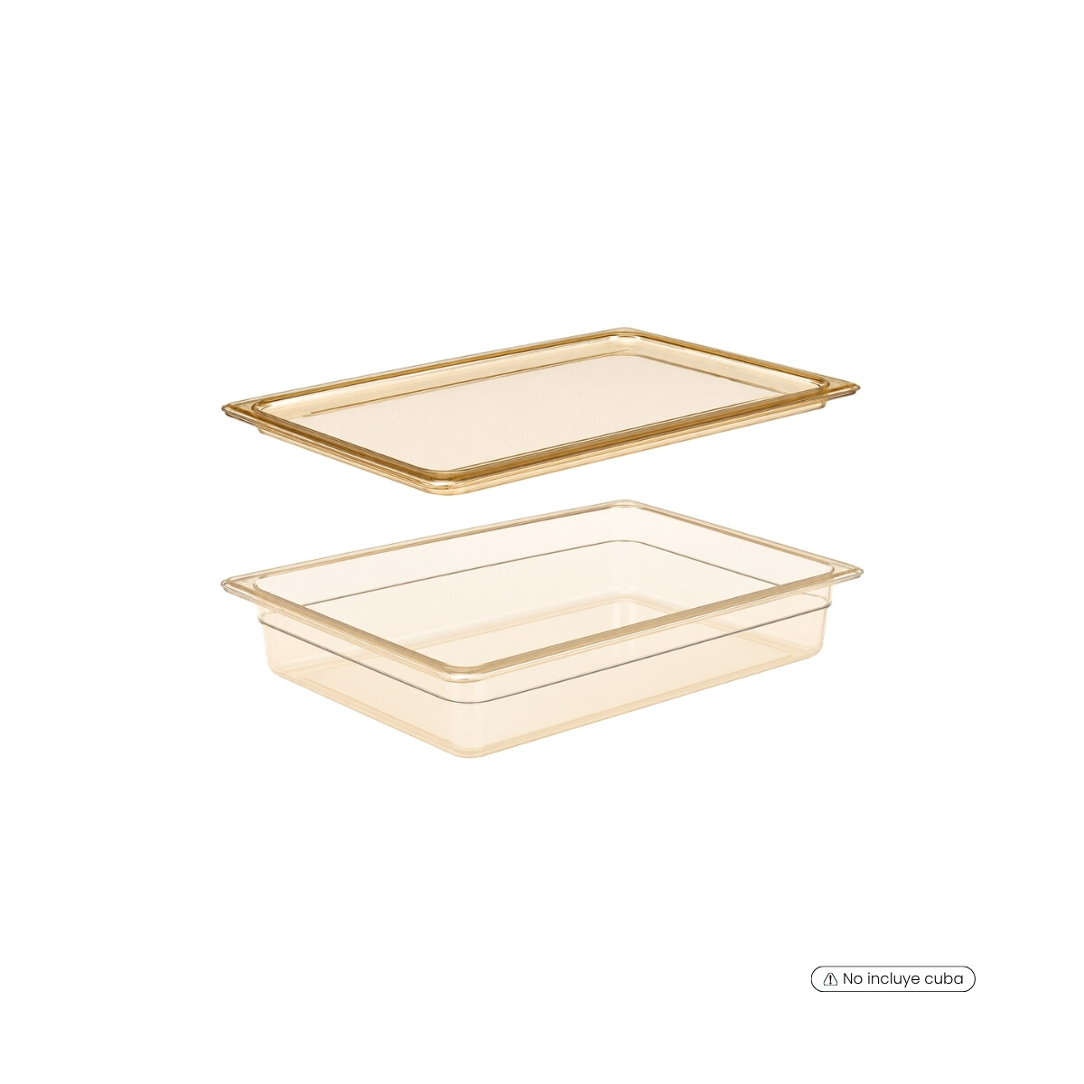 Tapa Rigida para Cuba Policarbonato Beige GN 1/1 