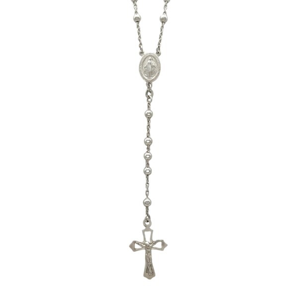 Rosario Virgen Milagrosa - Plata 925 - Sin piedra - RO3002 Sinpiedra