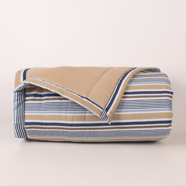 Edredón Colección Valdivia Rayas Beige Twin