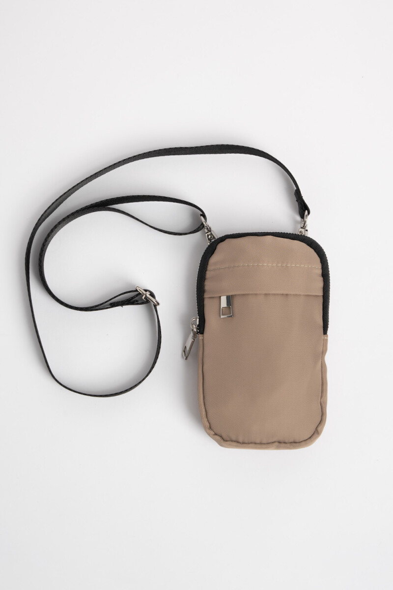 Bandolera porta celular Beige