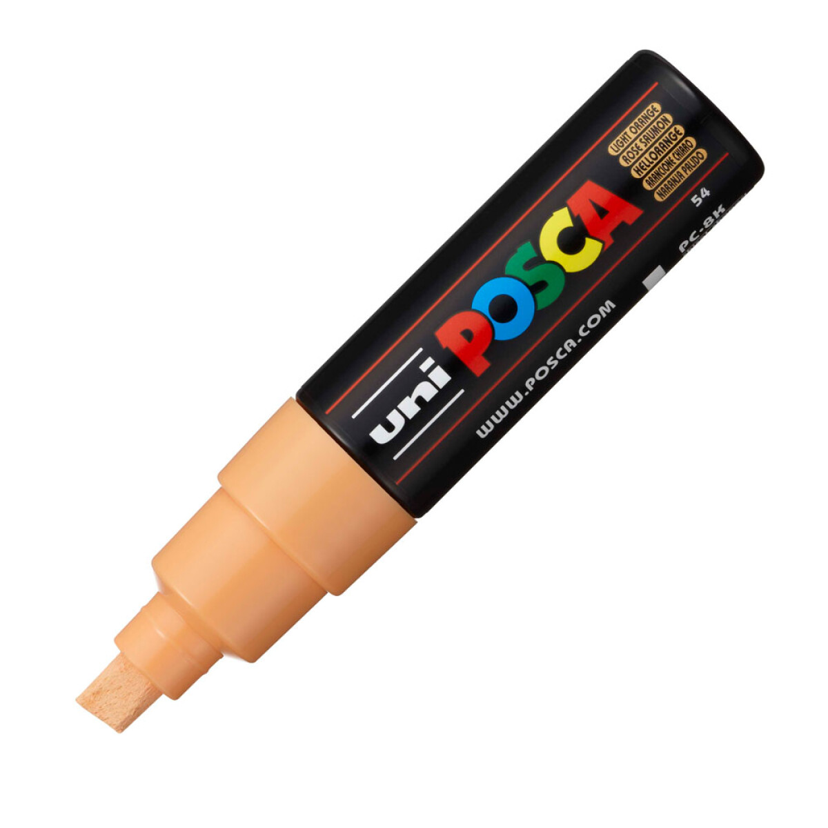 MARCADOR UNI POSCA 8 MM NARANJA CLARO FLUO 