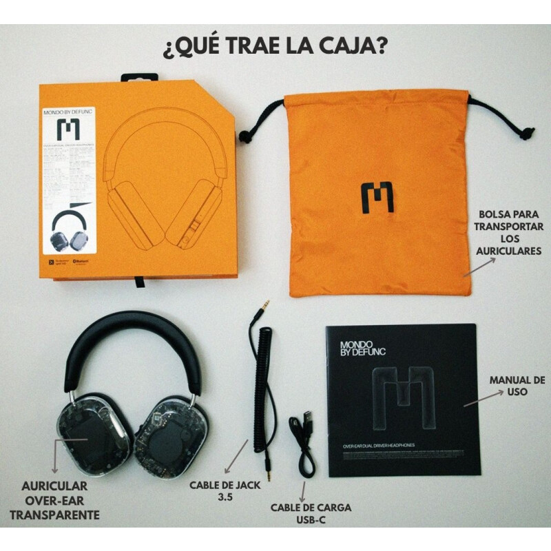 Mondo Over-Ear Headphone - Transparent Mondo Transparente