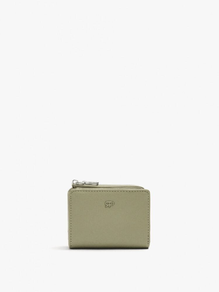Cartera Básica Con Textura gris