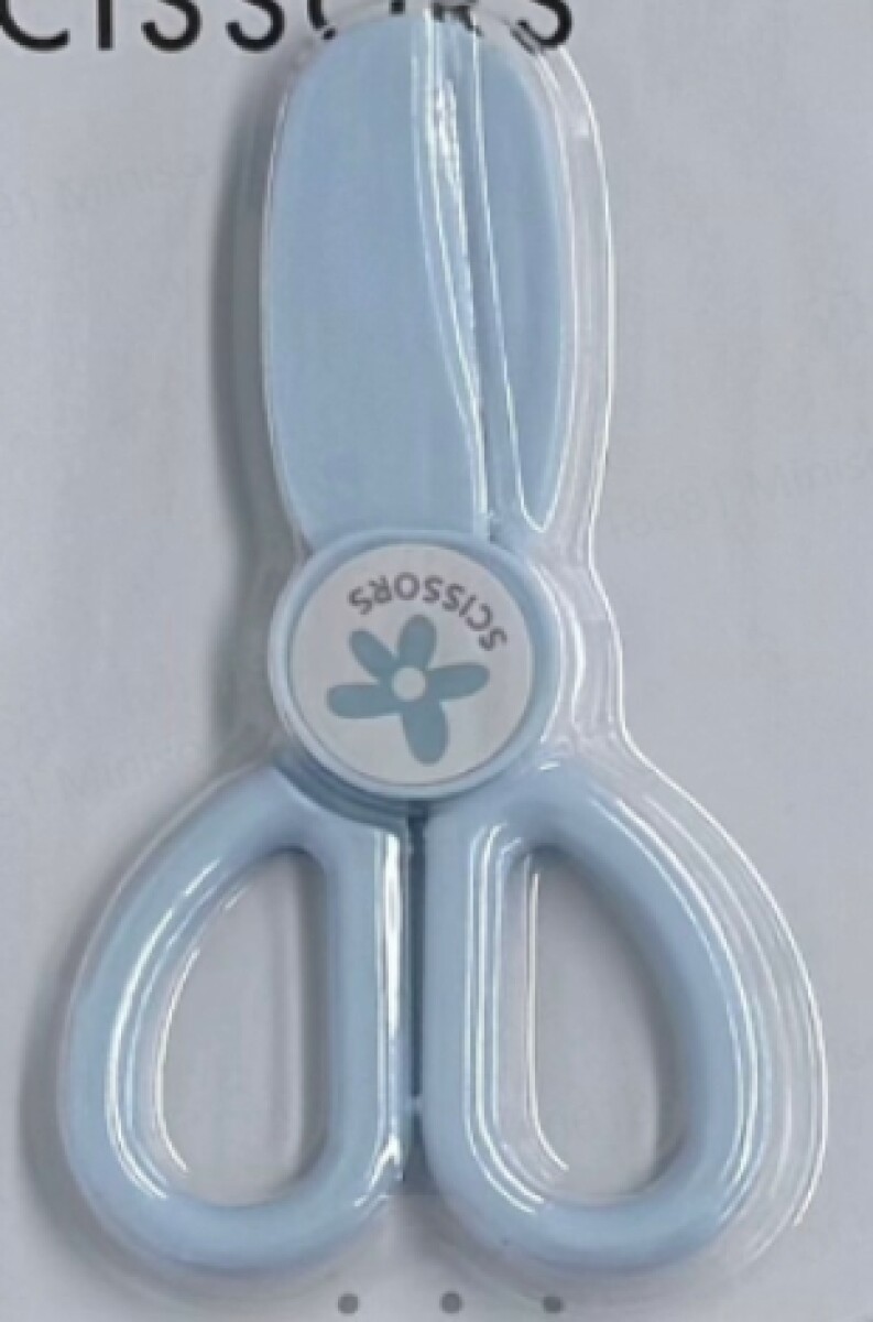 Tijera plástica - celeste 