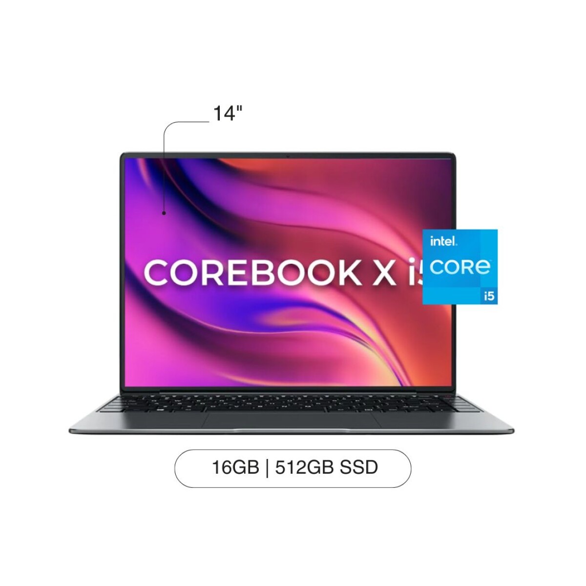 Notebook CHUWI Corebook X 14' 512GB SSD / 16GB RAM I5-1035G1 - Silver 