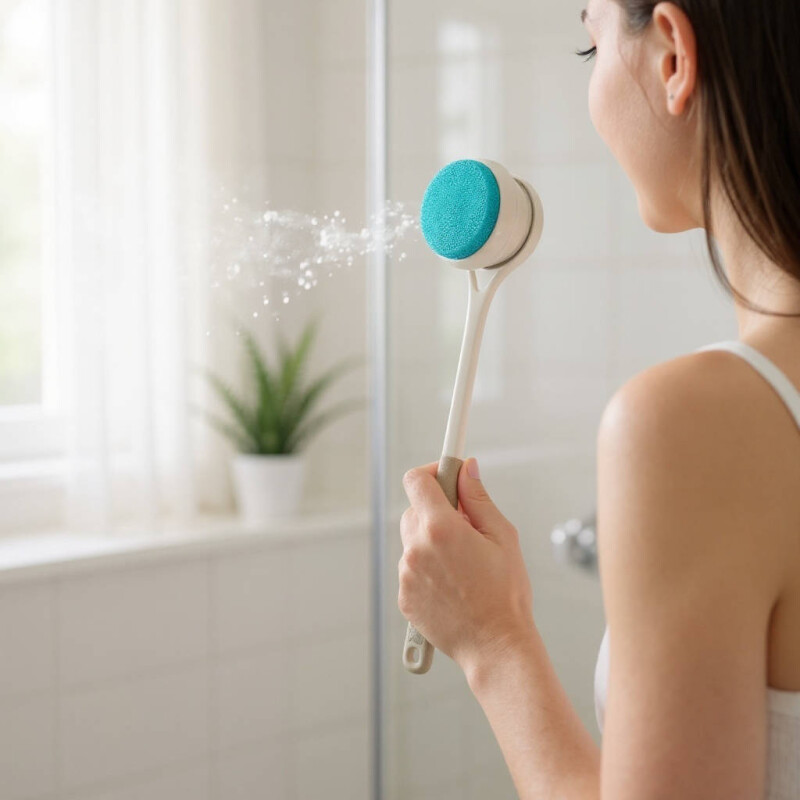 Cepillo Ducha Masajeador Corporal 3 cabezales Sin Color