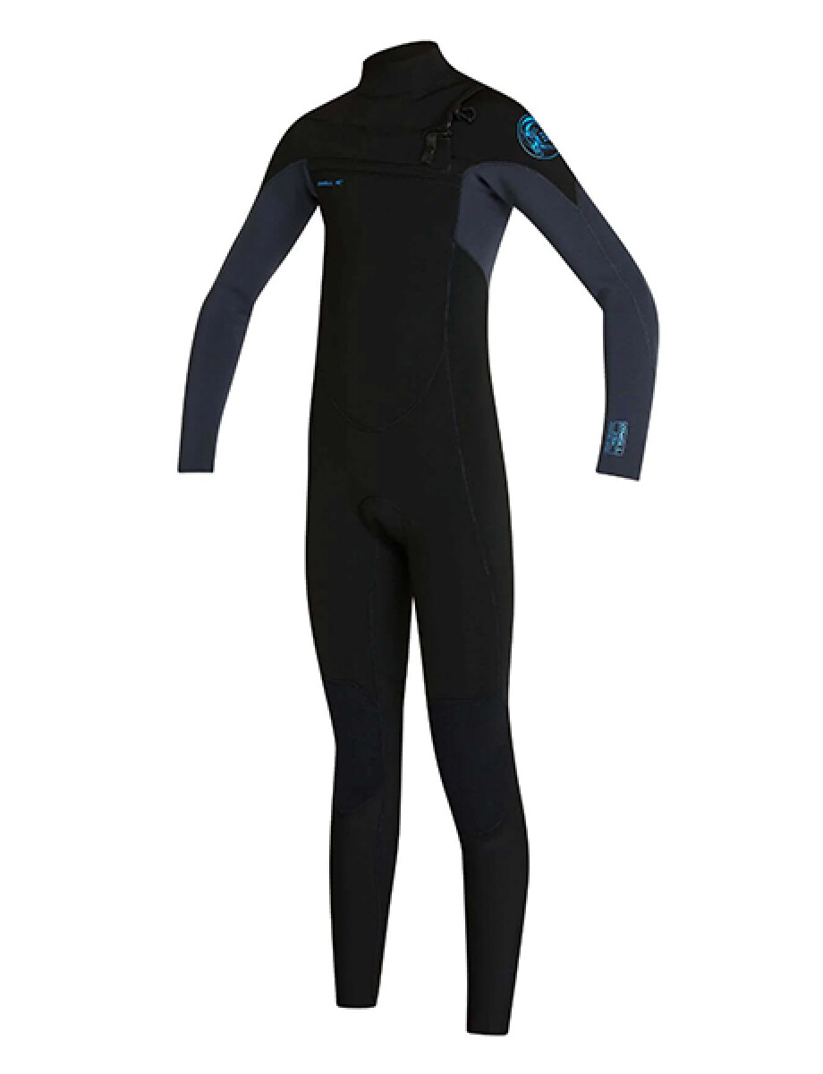 Defender Juvenil 4/3mm Full Wetsuit - Chest Zip - Negro 