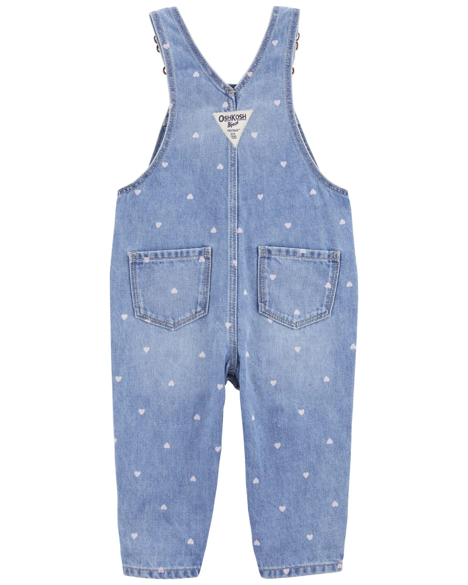 Enterito jean diseño corazones. Talles 3-24M Enterito jean diseño corazones. Talles 3-24M