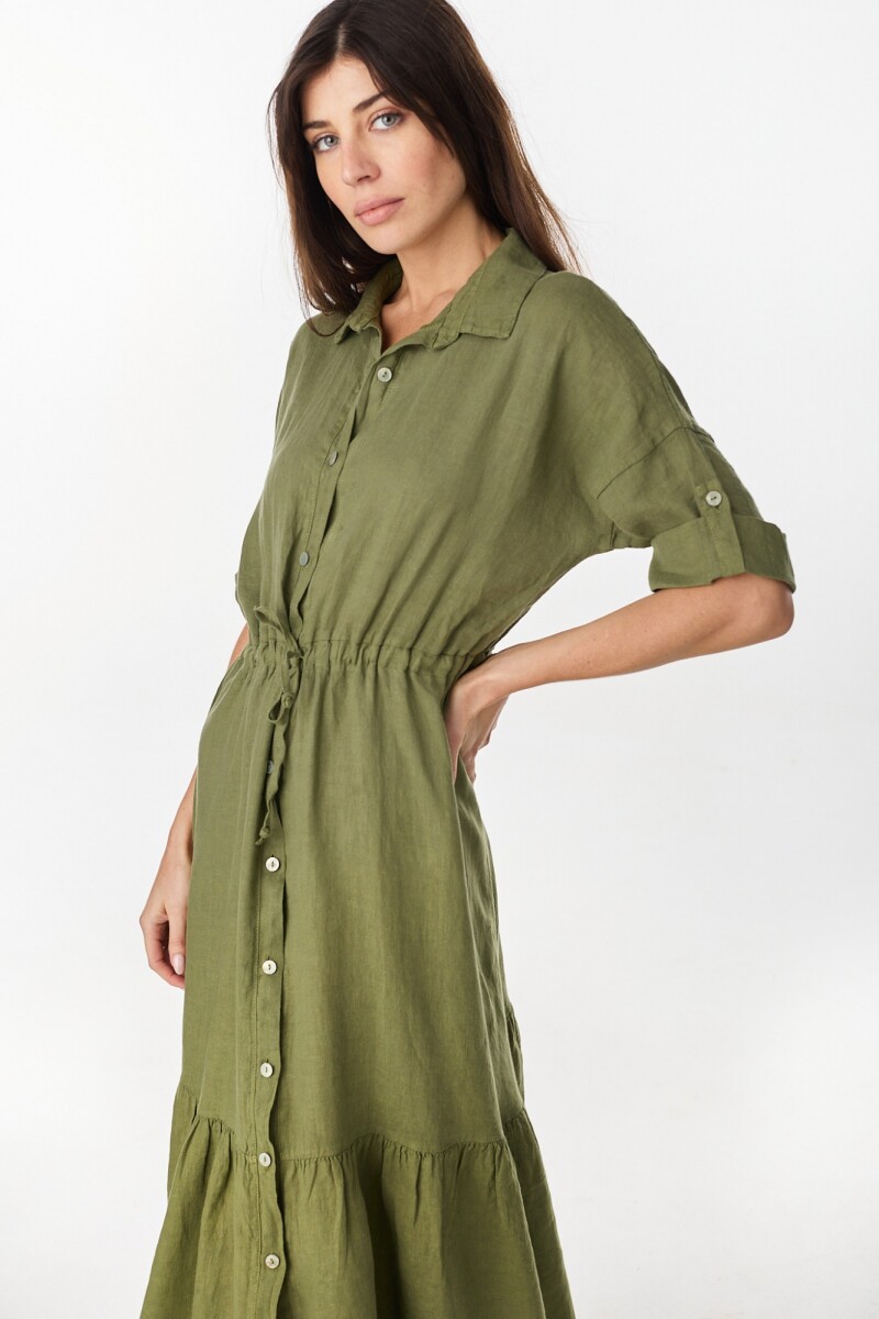 Vestido Camisero Julia Verde Oliva