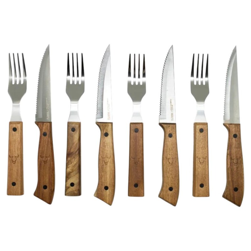 Juego De Cubiertos Para Asado 8 Pcs Wayu Juego De Cubiertos Para Asado 8 Pcs Wayu