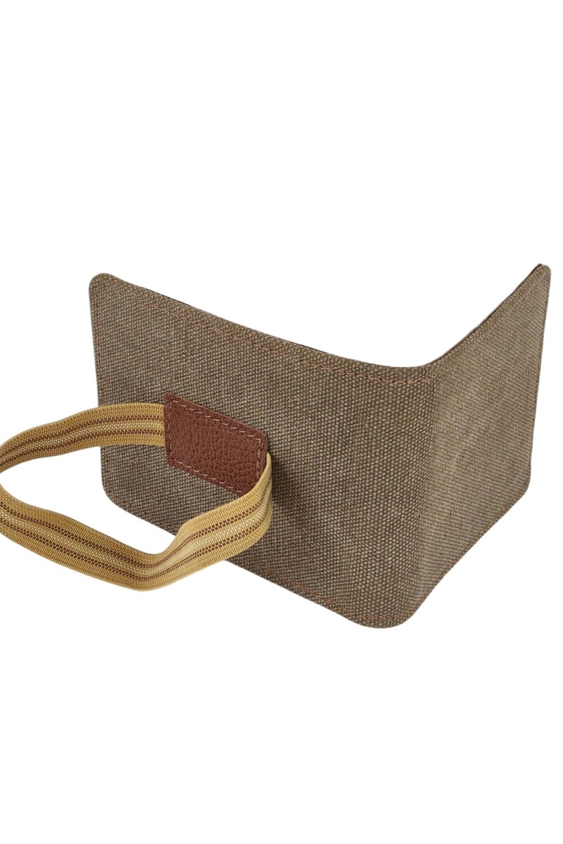 Billetera con elástico Marrón