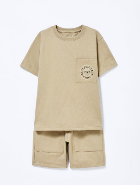 CONJUNTO DE FORRO POLAR ESTAMPADO INFANTIL VERDE