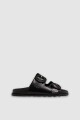 Sandalia con hebillas Rumba Negro