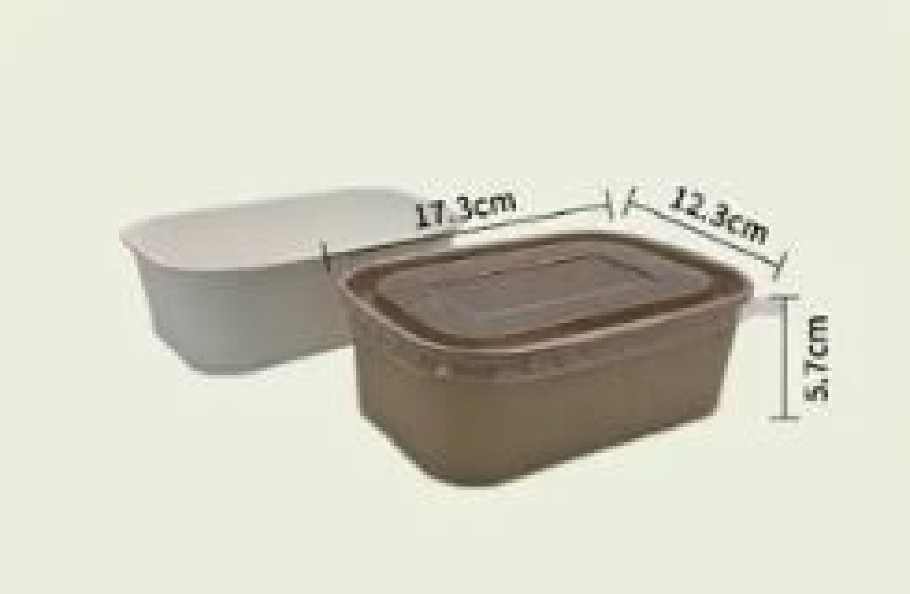 POTE RECTANGULAR POLIPAPEL BLANCO 1000 ML CX300 