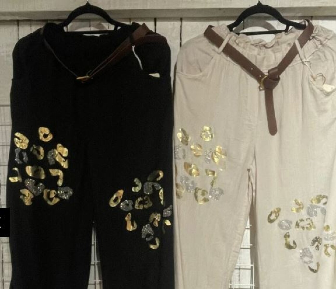 Palazo 100% lino con cinto incluido Made in Italy - Negro 