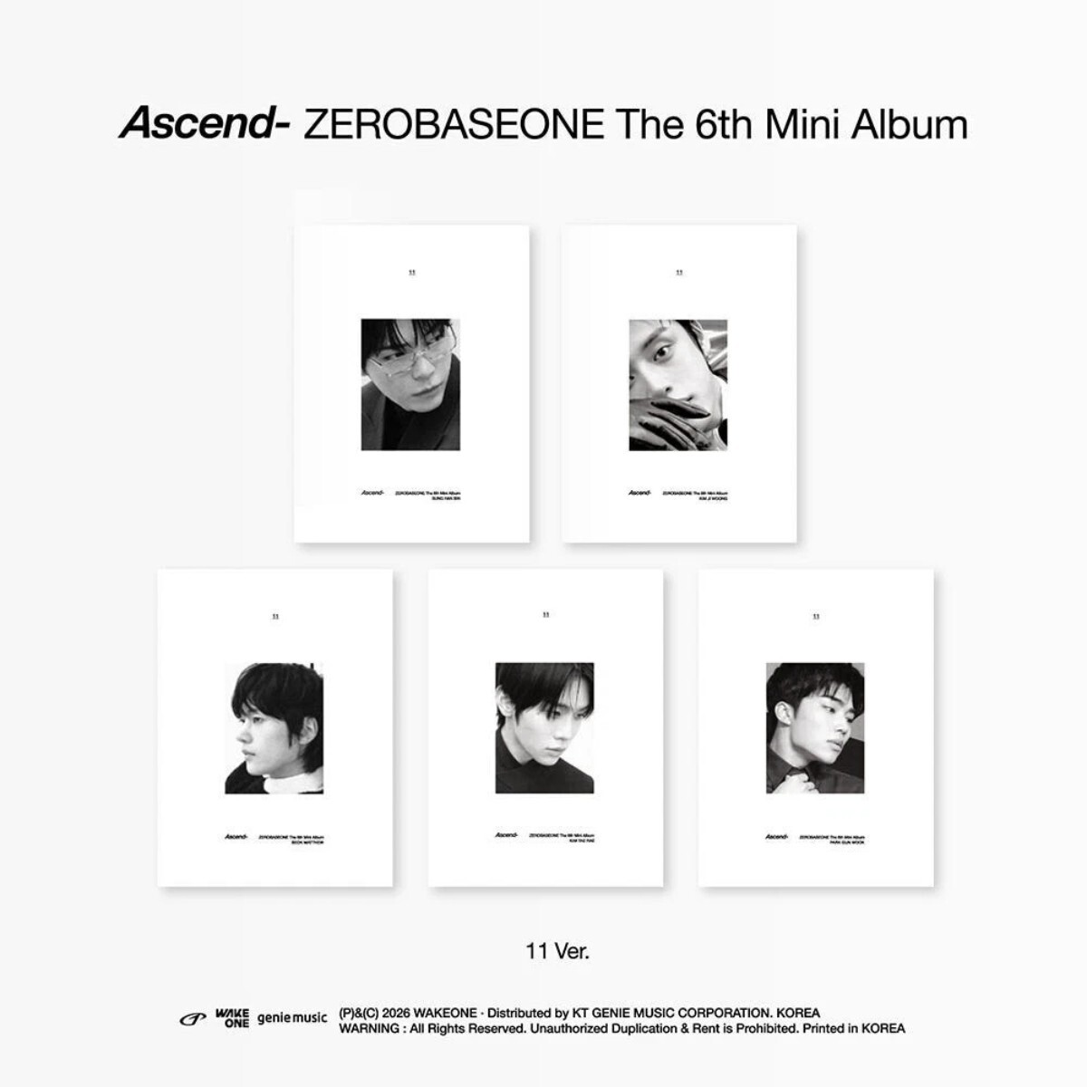 Zerobaseone - Ascend - (11 Ver.) - Cd 