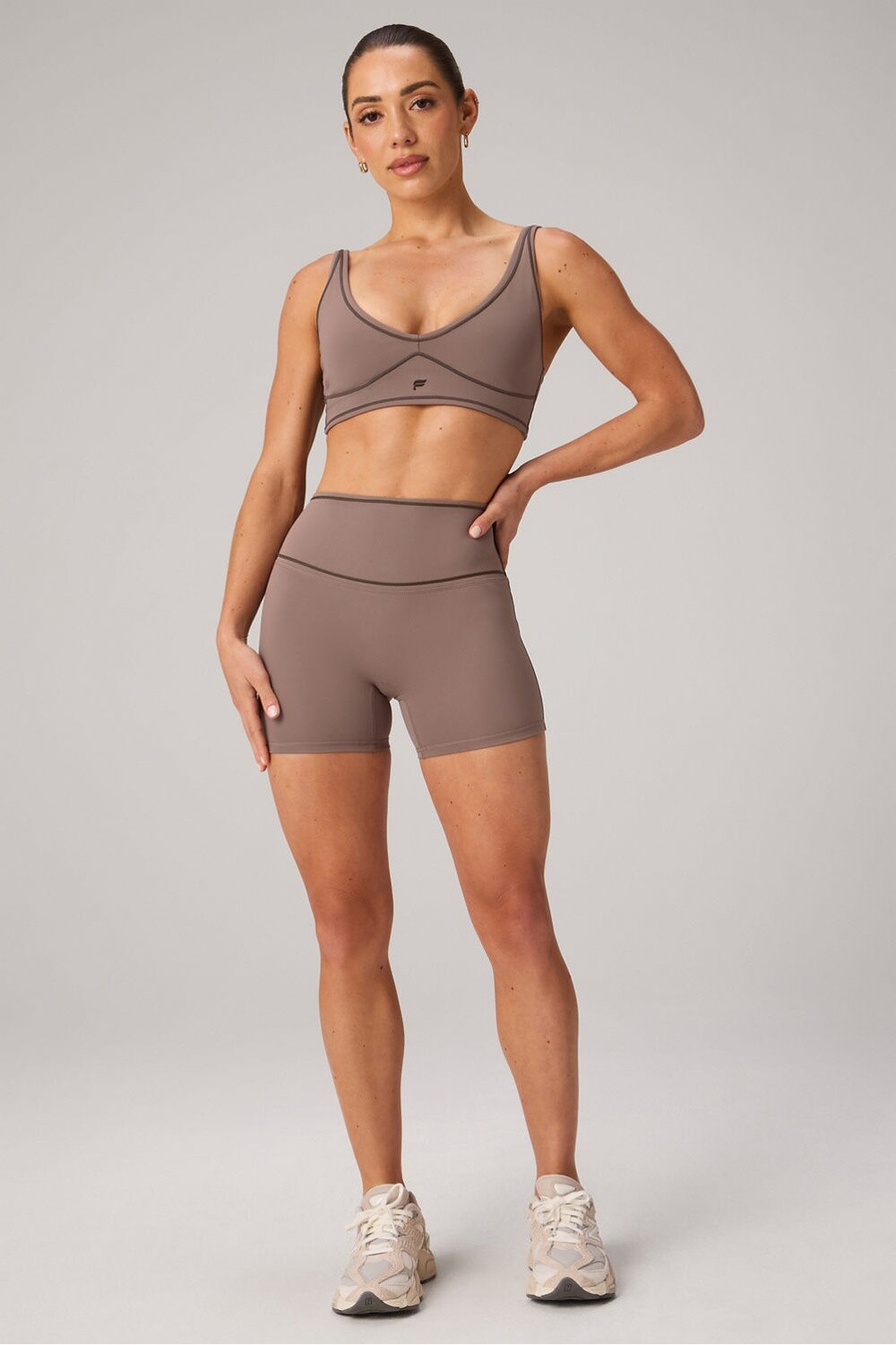 Bra Pureluxe Longline Low Impact Bra Mujer Desert Shadows/Dark Sienna
