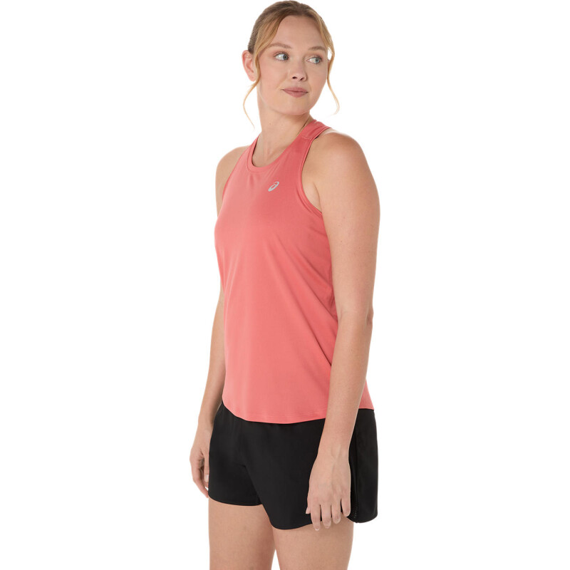 Singlets Running Asics Silver Tank Mujer Dark Pink Clay