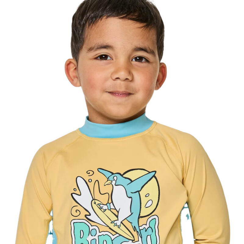 Lycra Rip Curl Paddle Out Art Upf Niño - Amarillo Lycra Rip Curl Paddle Out Art Upf Niño - Amarillo