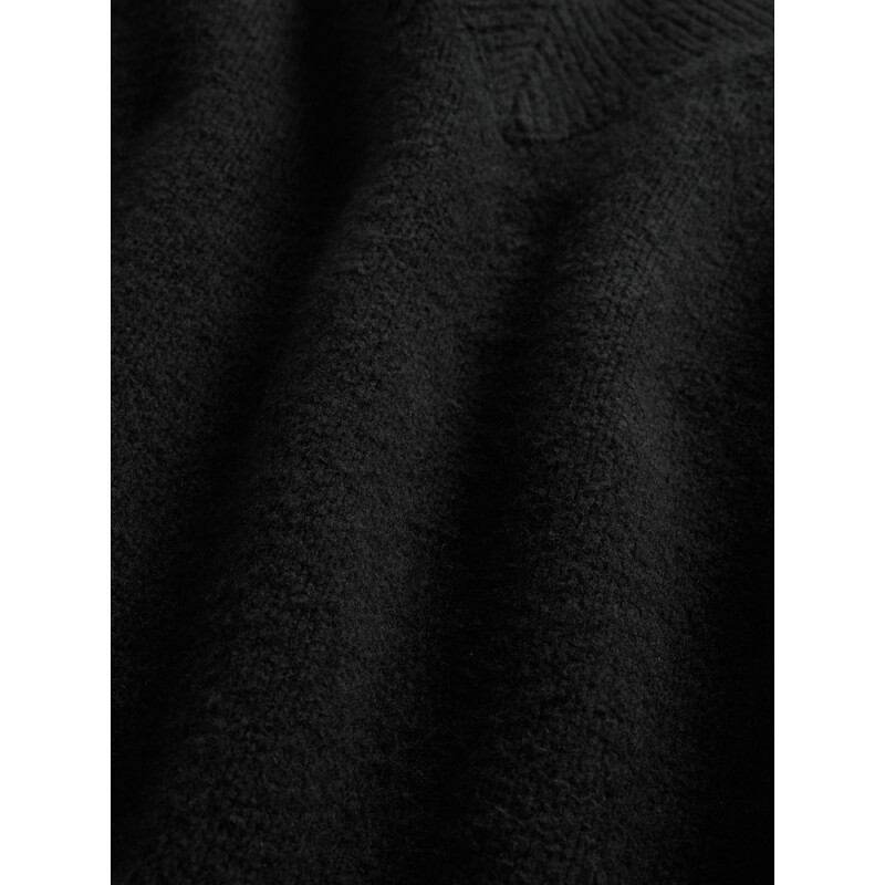 CASHSOFT VNECK PO BLACK