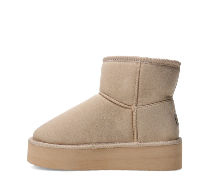 Botas de Mujer Miss Carol Pantu Uma Con Plataforma Beige Claro