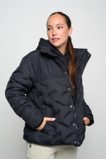 Campera puffy umbro con capucha Negro