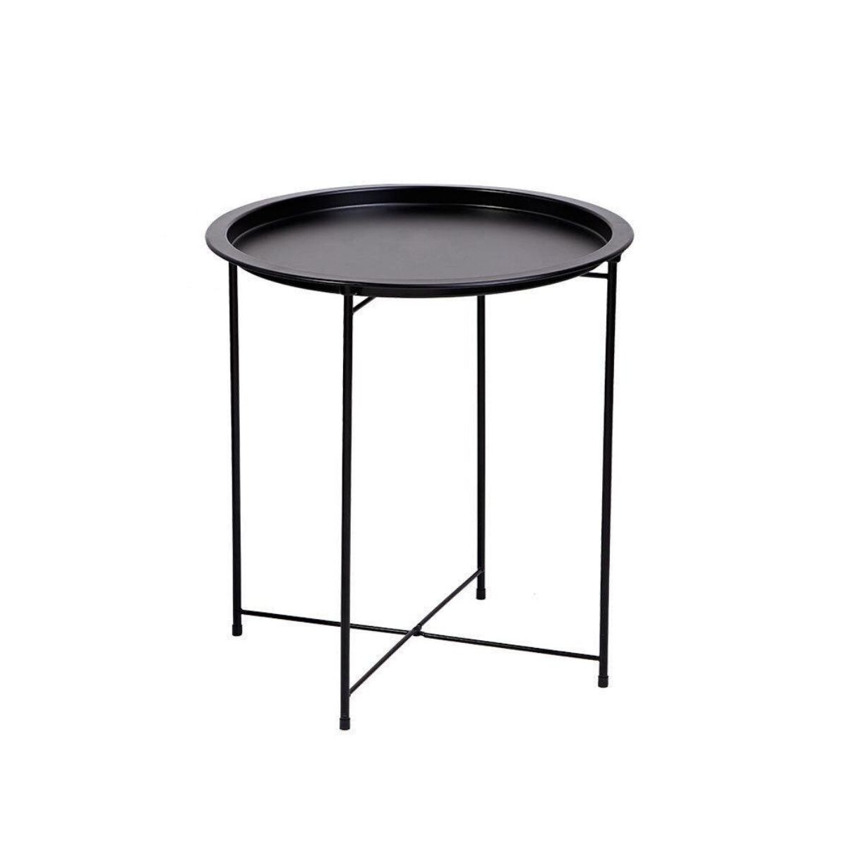 Mesa auxiliar con bandeja RENO - Negra 