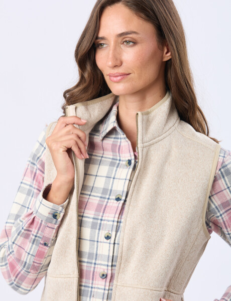 CHALECO CUELLO ALTO Beige