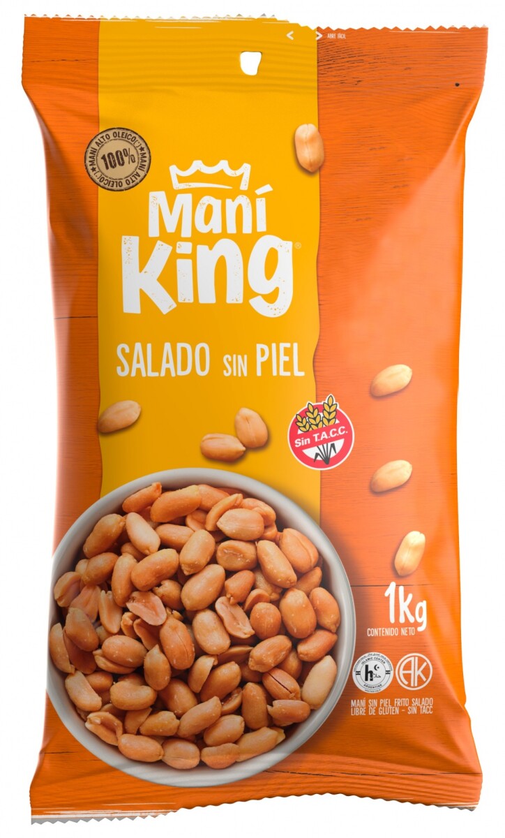 SNACK MANI PELADO FRITO KING 1K CON SAL 