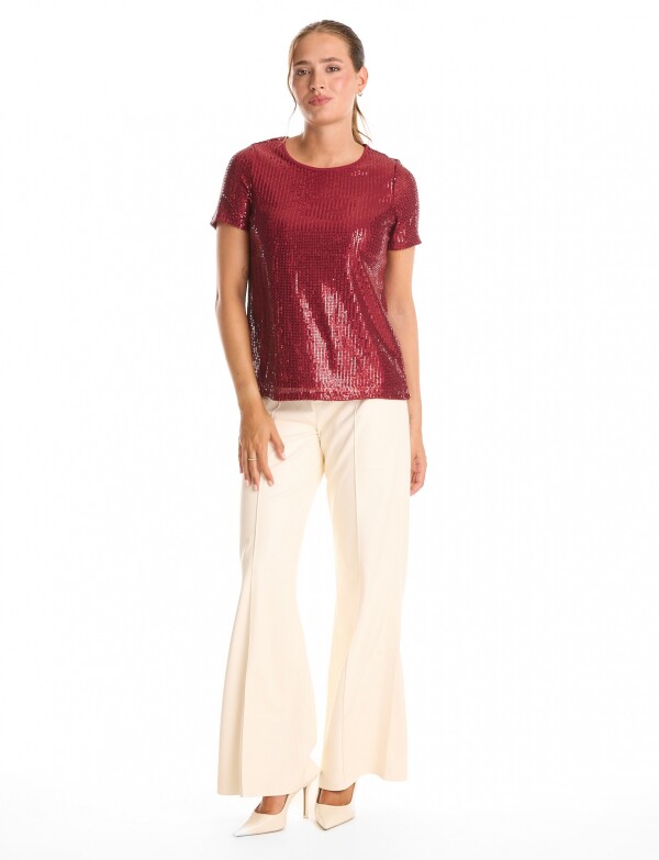 Blusa Lentejuelas BORDEAUX