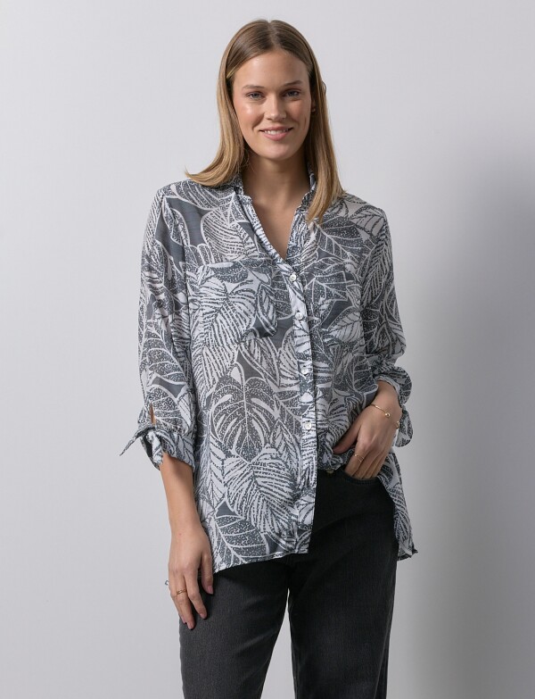 Camisa Print NEGRO/GRIS