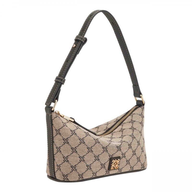 Shoulder Bag Anders Natural Logo/black
