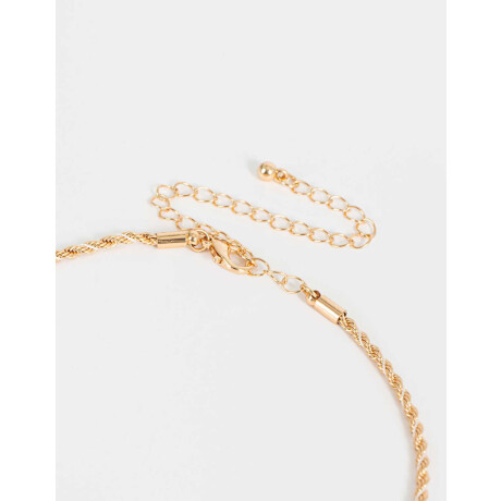 Collar Corto Con Dije Trébol Combinacion Multicolor