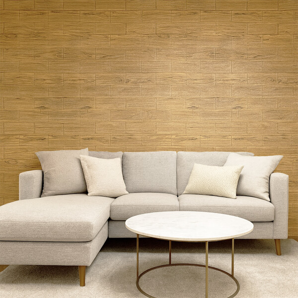 Panel Revestimiento Placa Pared Autoadhesiva Pack x20 Madera oscura