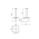 PORTAPAPEL RESERVA METAL ACCESORIO BAÑO BRILLO CROMO CROMO