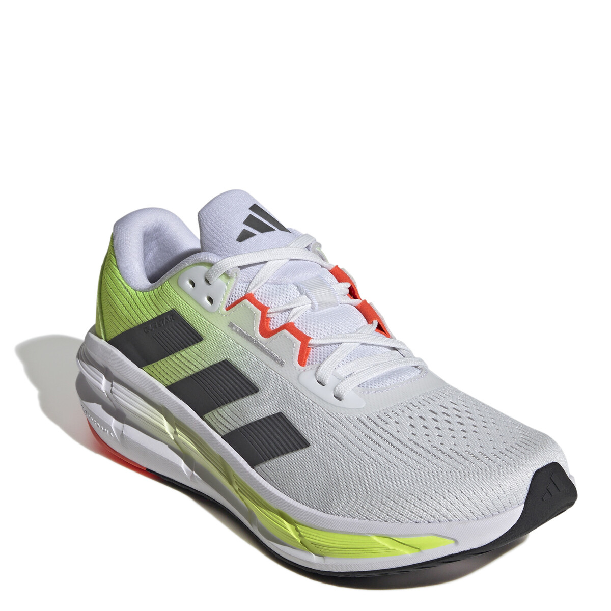 Championes de Hombre Adidas Running Questar 3 Blanco Gris Verde Lima Stadium Sport