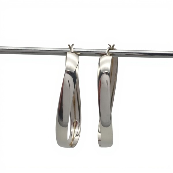 Caravanas Aros torneados- Plata 925 - Sin piedra- CA4145 sinpiedra
