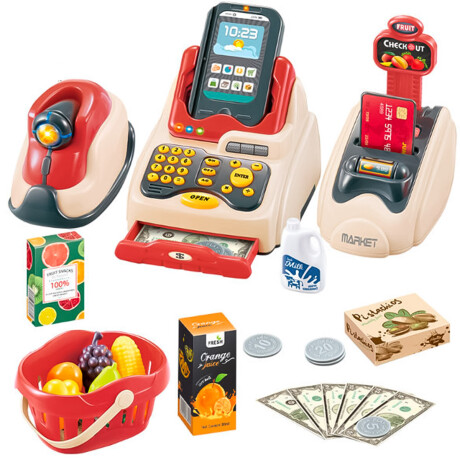 Caja Registradora Juguete Con Scanner Luz Y Sonido + Accesorios Jug019004