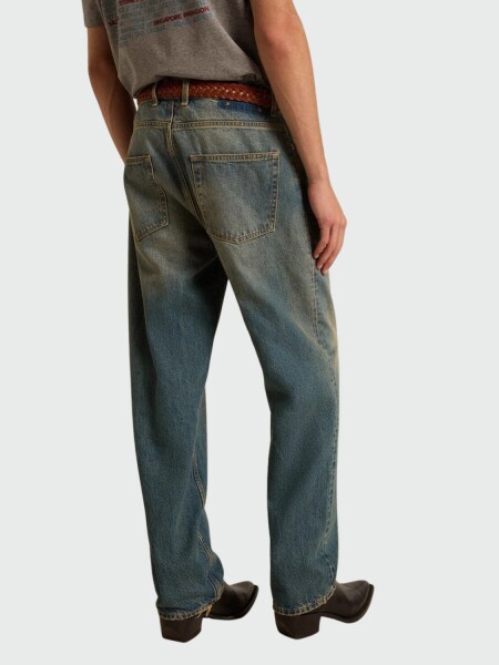 Golden Goose-Jean de corte holgado con bolsillos, Golden Goose Azul