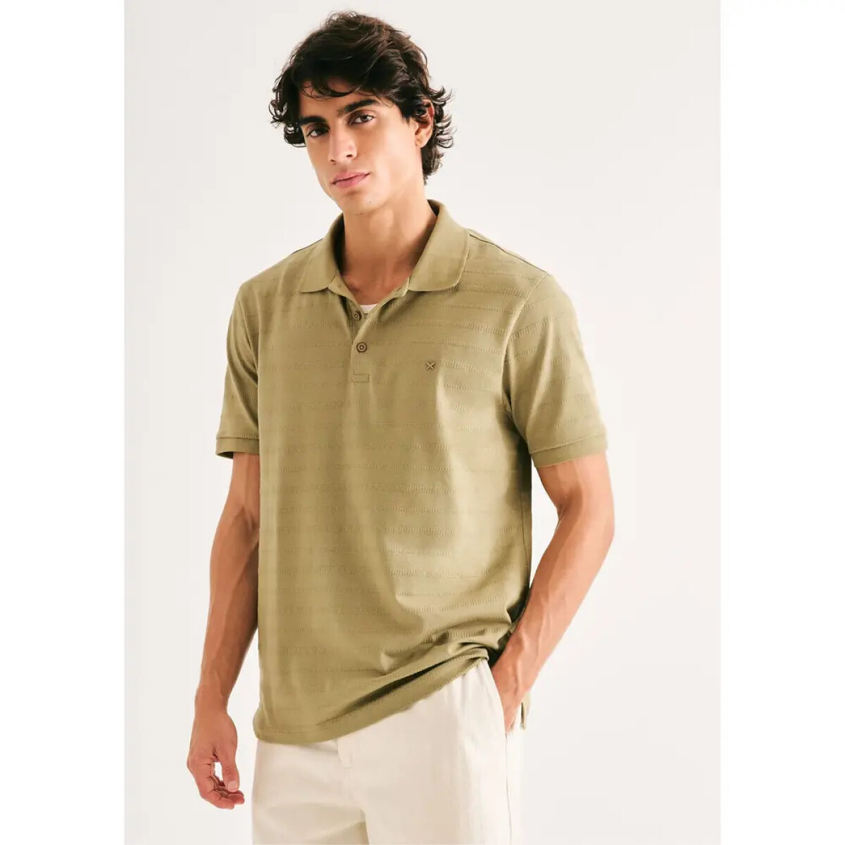 CAMISA POLO MM MASC - OLIVA MEDIO 