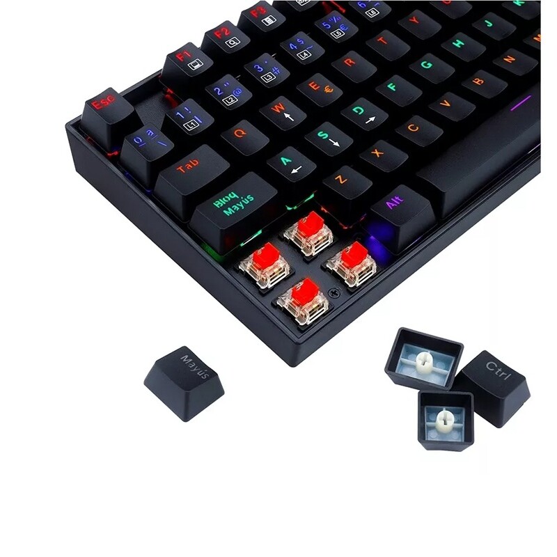 Teclado Gamer Redragon Kumara Rainbow Black Switch Red Teclado Gamer Redragon Kumara Rainbow Black Switch Red